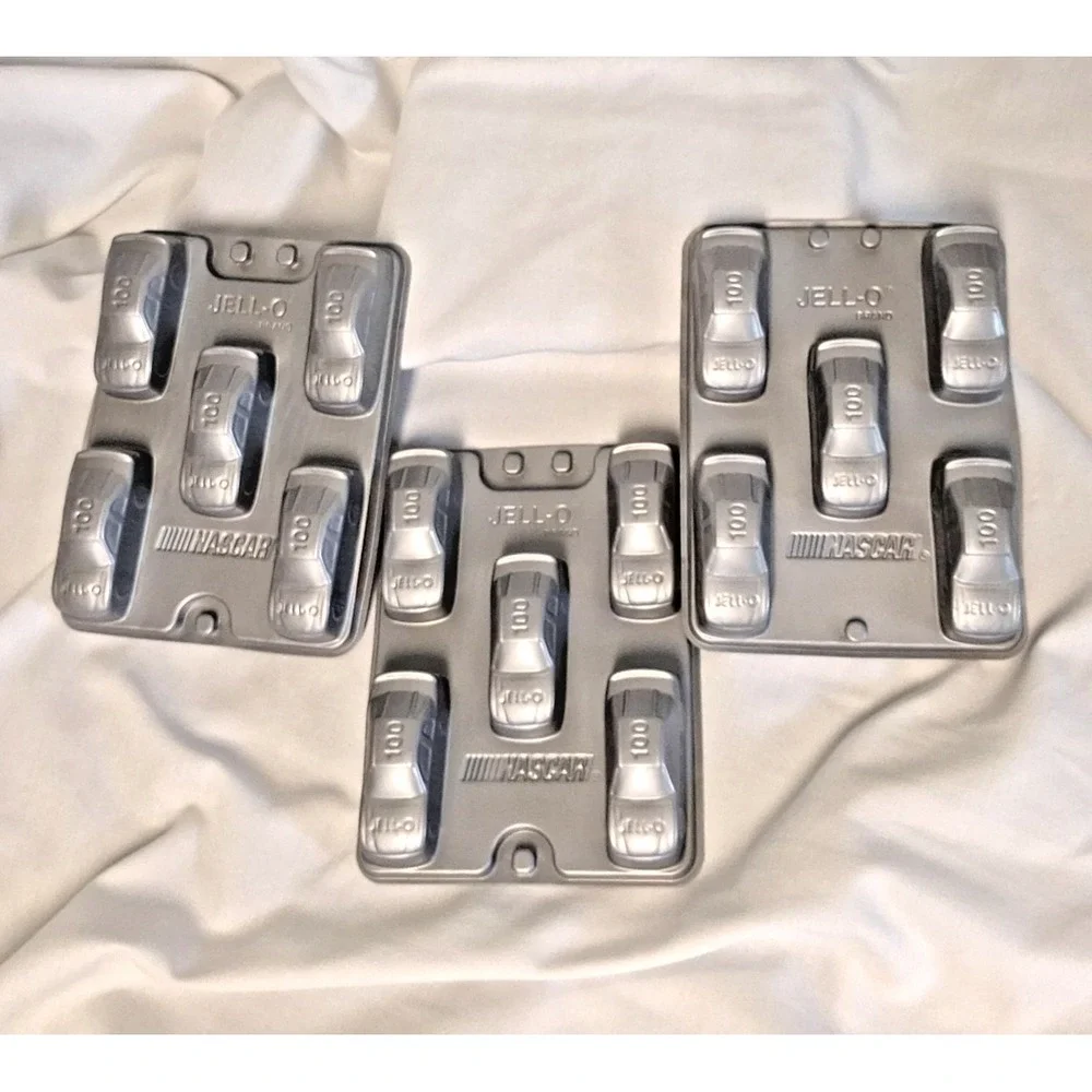 Nascar Race Car Jello Jiggler Molds Racing Cars Vintage Lot Set of 3 Party Shots